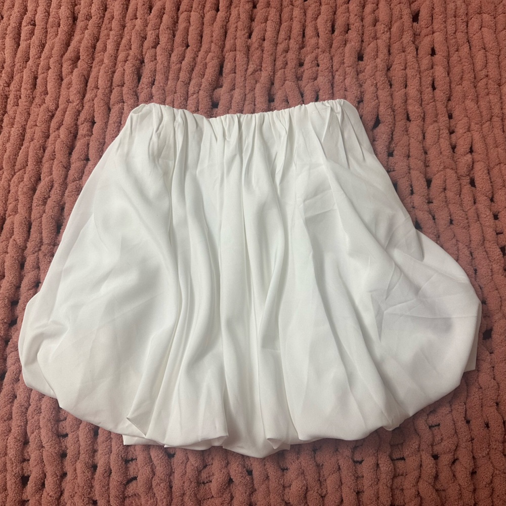 SHEIN Ivory Elastic Waist Skirt